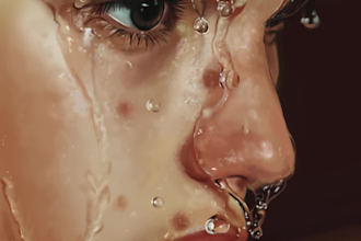 realistic digital portrair and time lapse video