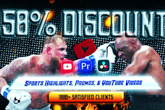 edit sports highlights, youtube videos and reels