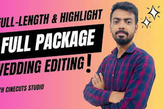 do wedding video editing full package