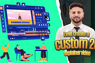 create a fully custom 2d animated explainer video