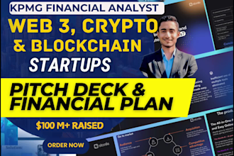 make crypto, nft, blockchain or web 3 financial models and pitch decks