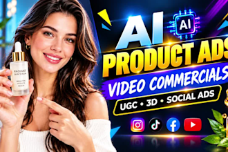 create ai product video ads, ai commercial videos, ai ugc and ai promos ads