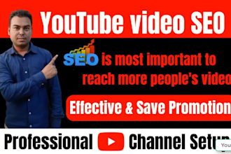 do youtube video SEO and promotion for organic video rank