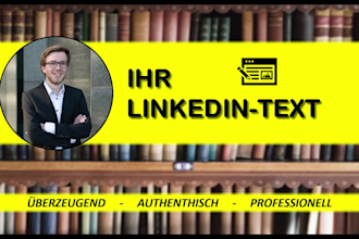 write your professional german linkedin text