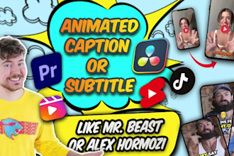 edit subtitle or caption like mr beast or alex hormozi