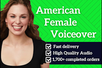 record a professional female american voiceover