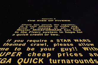create your custom HD star wars style opening crawl