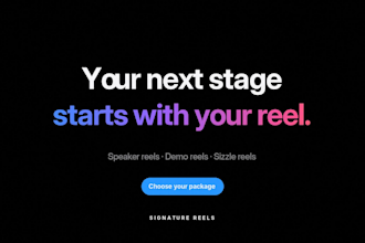 create showreel, speaker sizzle reel editor demo reels and sports highlight edit