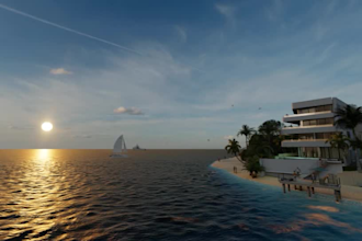 render architecture housing and town plan for real estate client, investor