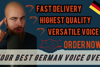 produce a male german voice over