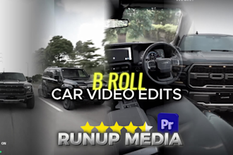 do cinematic car, short form and b roll video editing