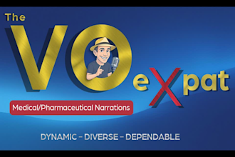 record a medical or pharmaceutical male voice over
