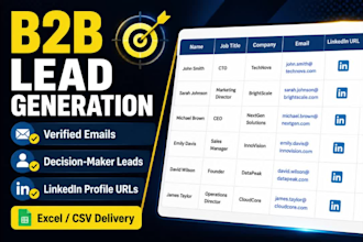 build targeted b2b lead lists with verified emails