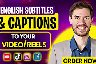 add english subtitles, captions and srt to your videos