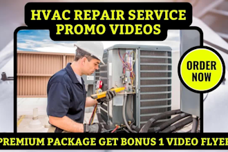 do hvac repair maintenance or air duct cleaning service promo video