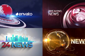create many types breaking news intro videos in 24h