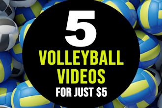 make 5 volleyball logo intro video animations