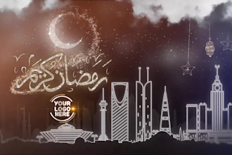 create a beautiful ramadan mubarak greeting video