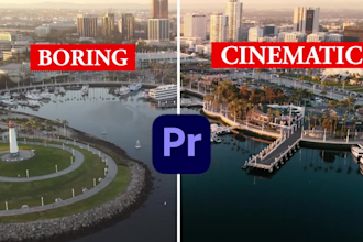 do cinematic travel, drone video editing for you