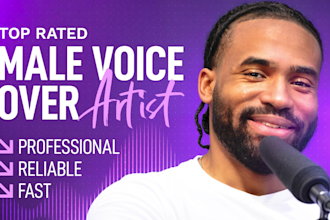 record a deep african american male voice over for your project