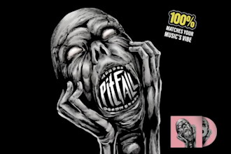 draw dark and atmospheric album artwork for music cover art