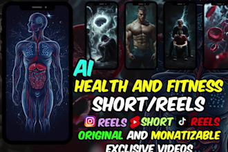 do viral ai health and fitness youtube shorts, instagram reel, and tiktok videos