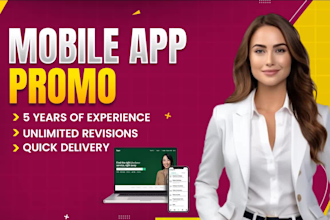 create ios or android mobile app promo video, explainer or demo video ad
