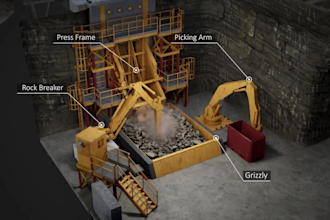 create 3d industrial animation heavy equipment underground mining visualization