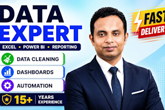 do excel data cleaning, data analysis and data visualization