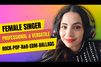 your versatile female singer for pop, rock and ballads