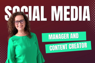 be your monthly social media  manager and content creator