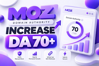 increase domain authority moz da 70 plus by white hat SEO backlinks
