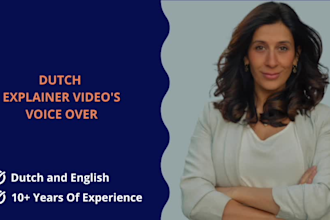 do a dutch voice over for explainer video or animation