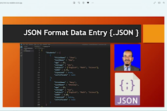do json format data entry from any readable source