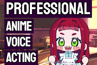 record professional anime voice acting
