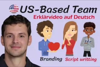 create custom animated marketing video 2d explainer video in german or english