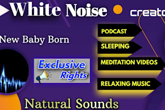 create white noises for new born or podcast and relaxation music