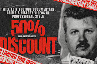 edit documentary videos crime and history videos for youtube