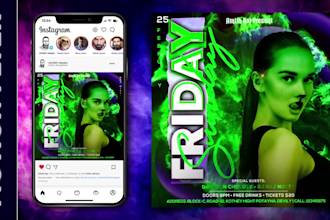 create a motion graphics for event flyers, hip hop concert flyer