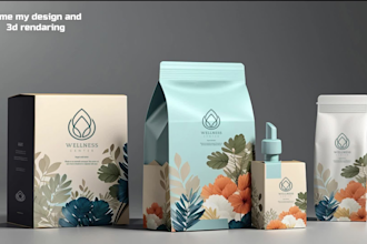 do modern premium product packaging and label design
