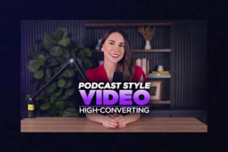 create a podcast ugc style social media video