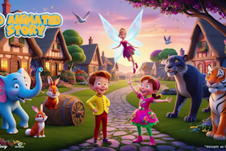 create ai animated rhymes stories and cartoon for kids in english hindi