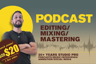 edit, mix and master your podcast to broadcast ready quality