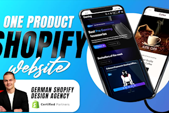 create a branded one product shopify dropshipping store