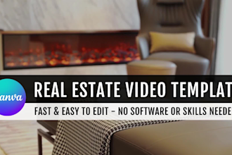 share my real estate video template on canva
