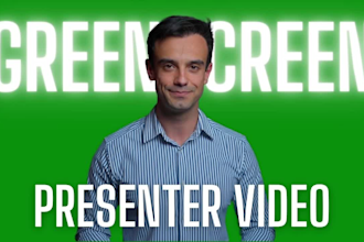 create a corporate spokesperson green screen video