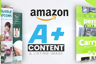 design amazon a plus content and amazon listing images or product photo editing