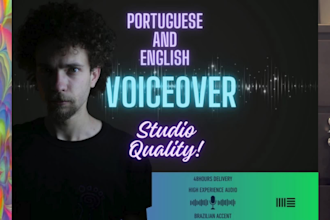record a male voice over in brazilian portuguese for you