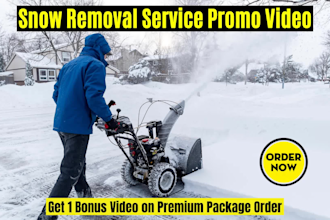 do snow removal video or snow plowing, ice removing video ad