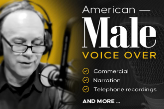 be your professional north american male voice over